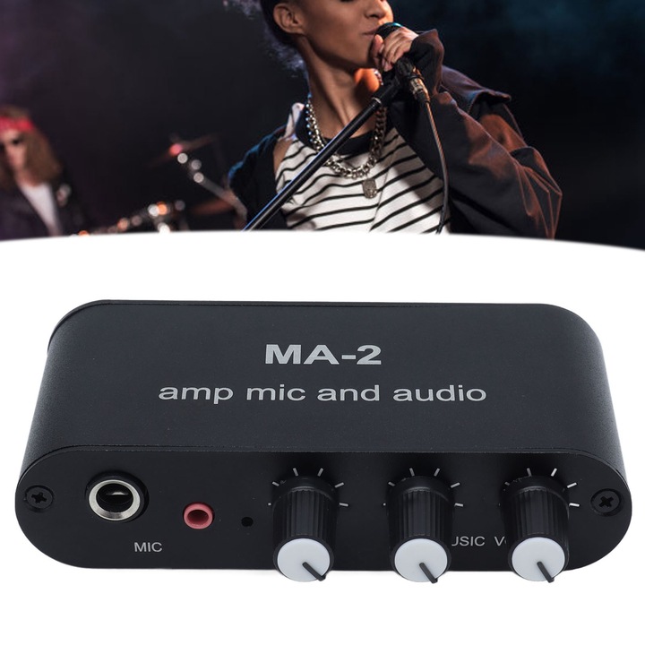 MA‑2S Mini audio fonográf előerősítő elektronikus előerősítő kazettához DC12‑24V