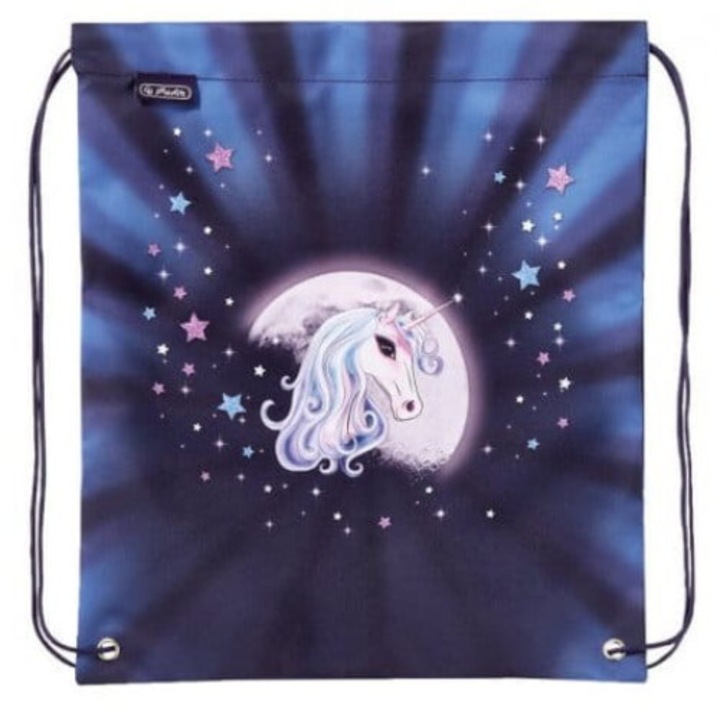 Herlitz iskolatáska, unikornis, vízálló, zsinóros, lányoknak