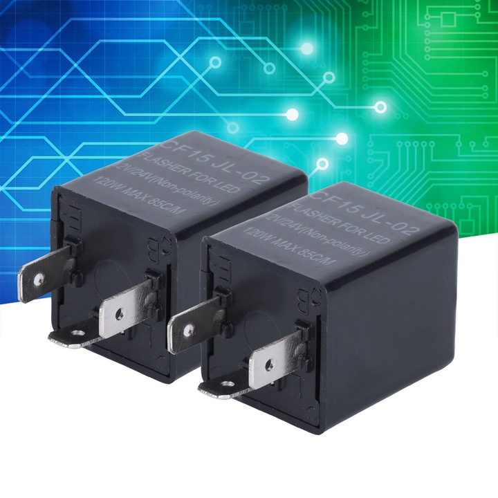 Jormftte jelzőrelé, 12V/24V, 1A, 10A, 2 darabos készlet