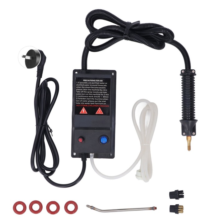 Aparat de curatat cu abur Jormftte, 2000W, 220V, 260-350ml apa/min, design pistol de pulverizare, timp de lucru continuu 30min