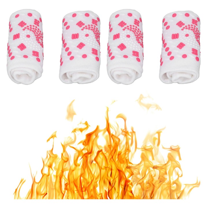 Önmelegítő zokni, Jormftte, pamut, turmalin design, univerzális méret, fehér, 4 darabos szett