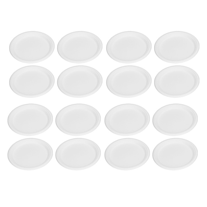 Jormftte, ovális eldobható papírtányérok, 100 db, 10 hüvelyk, fehér