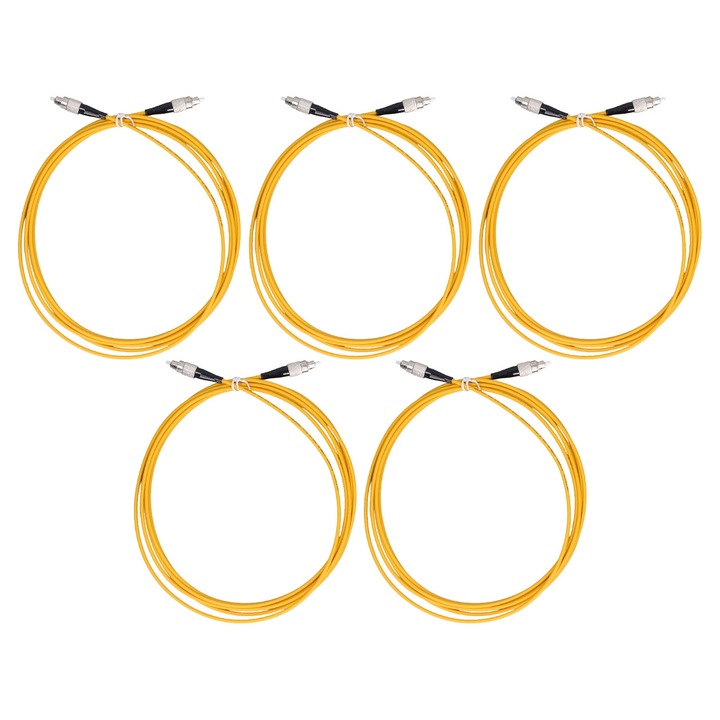 Комплект от 5 броя оптични удължителни кабели UPC/FC към UPC/FC