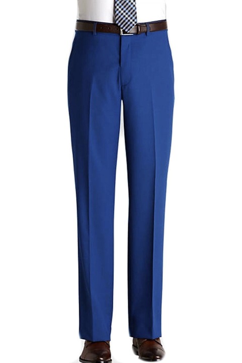 Elegáns férfi nadrág, Kebello, poliészter/viszkóz, kék