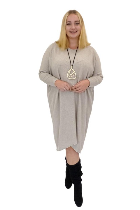 Midi ruha, Nelino, viszkóz/poliamid, bézs, One Size INTL