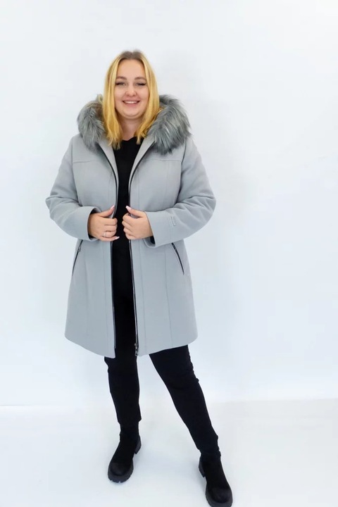 Geaca dama, NeliNo, gri, poliester, Gri cenusiu
