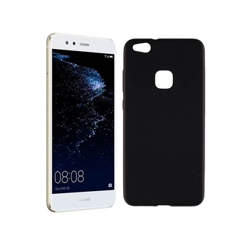 Husa neagra, silicon, Huawei P10 Lite, spate Husa neagra, silicon, Huawei P10 Lite, spate