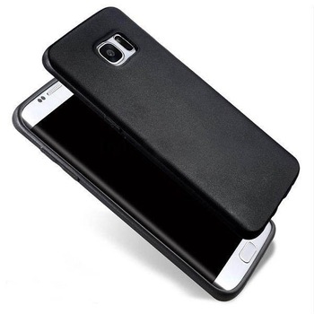 Husa neagra, silicon, Samsung Galaxy S7 Edge, spate Husa neagra, silicon, Samsung Galaxy S7 Edge, spate