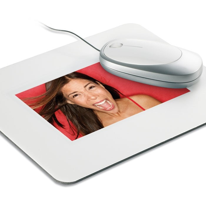 Mouse pad cu loc pentru fotografie alb MO7404-06
