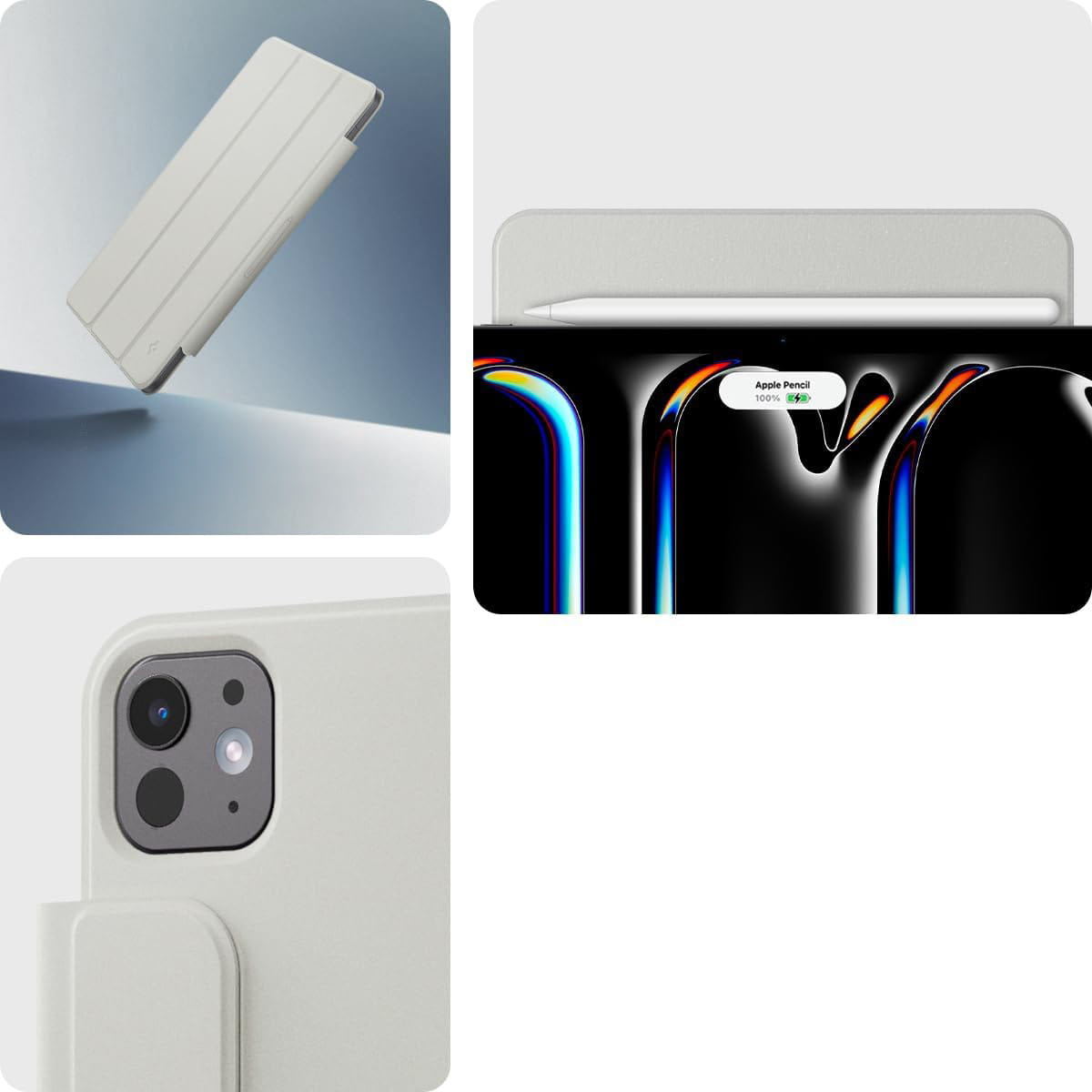 Husa tableta Spigen Air Skin Folio OneTap pentru iPad Pro 13" 7 gen. 2024 Gri