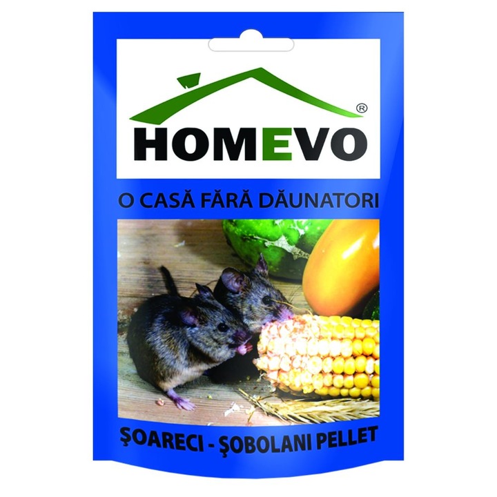 Méreg egereknek és patkányoknak csomag 5 db HOMEVO Típus PALLET 150g