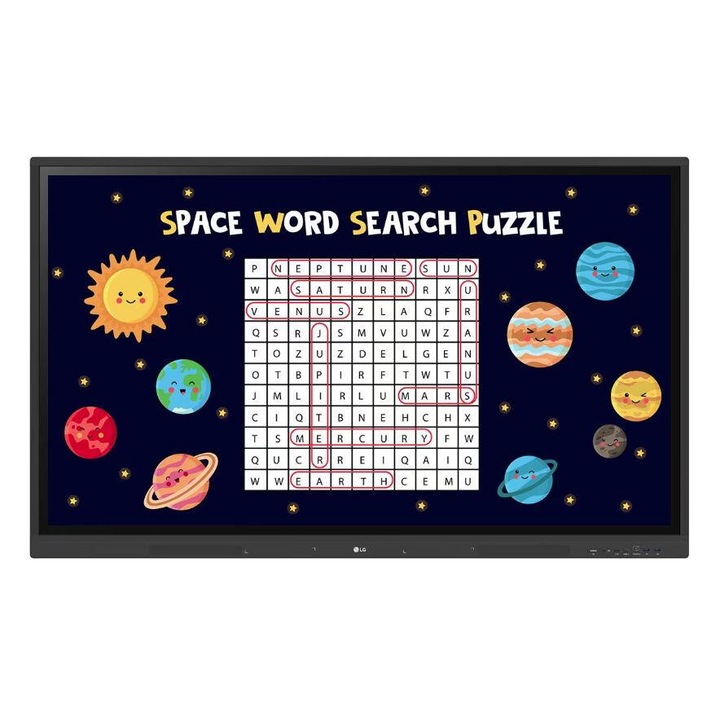 Интерактивна бяла дъска LG 55" CreateBoard 55TR3DK-B, TR3DK Series, LED LCD Backlight, 3840x2160, ARM Quad Core Cortex-A55, 4GB RAM, 32GB Flash, Android Black