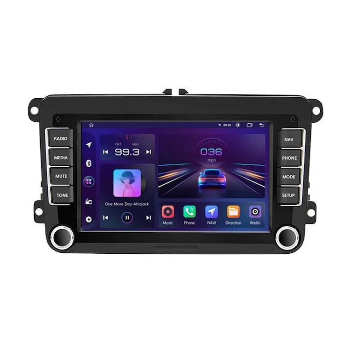 Android 13 Navigáció Android Auto és Wireless Carplay rendszerrel, 2 GB RAM, 32 GB, dedikált 7 hüvelykes képernyő VW, Skoda, Seat, Passat B6, B7, CC, Golf 5, Golf 6, Tiguan, Touran