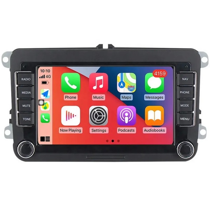 Навигация, С Android auto & Carplay Wireless, 2GB RAM, 32 GB, 7-инчов екран, За VW, Skoda, Seat, Passat B6, B7, CC, Golf 5, Golf 6, Tiguan, Touran, Bluetooth
