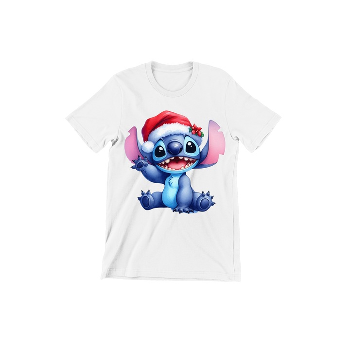 Gyermek póló, karácsonyi Lilo és Stitch, Happy Stitch, Fehér