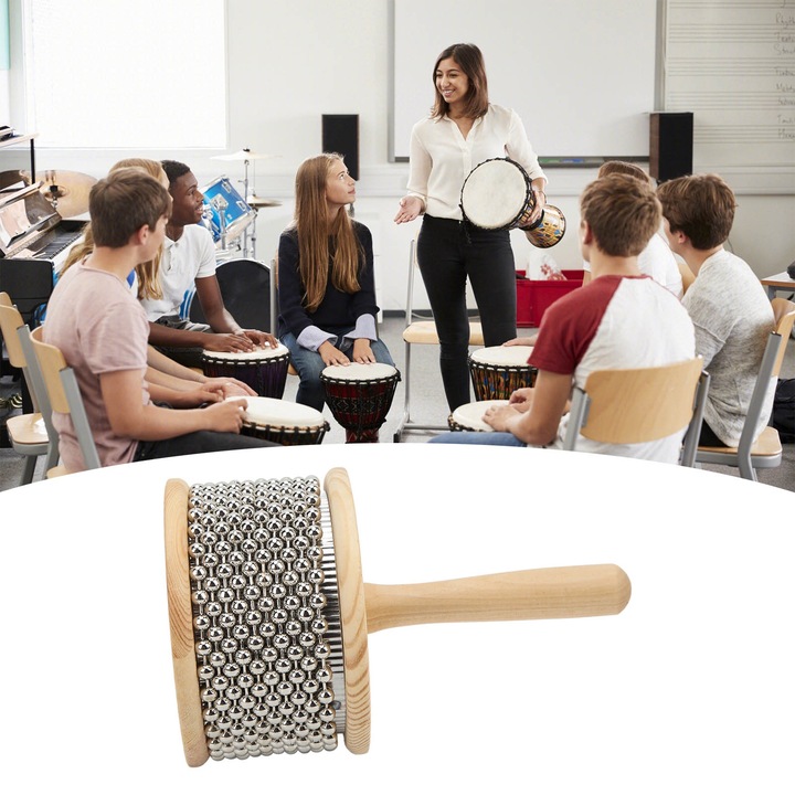 Jormftte fajáték, acélgolyókkal, ergonomikus fogantyúkkal, fa színű, 4 év feletti gyermekek számára