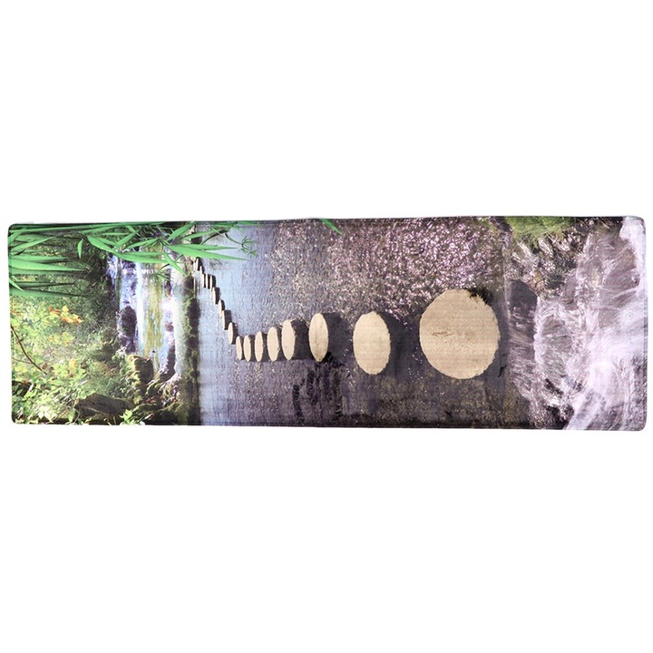 Килим против хлъзгане, естествен десен, 40х120см, многоцветен