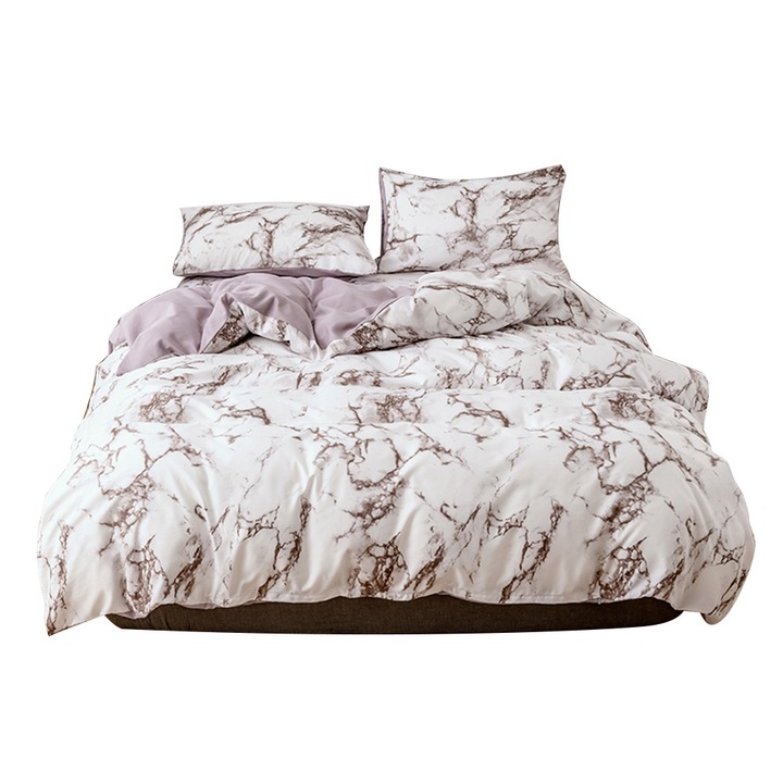 Jormftte 2 részes ágyneműgarnitúra, márvány mintával, 168x229cm, barna színű