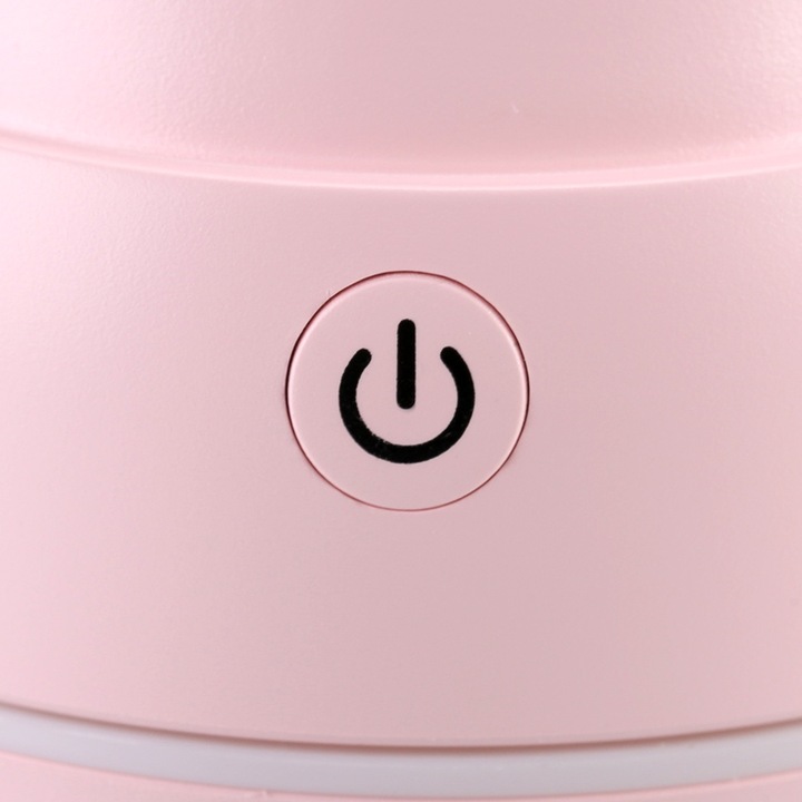 Hordozható, csésze alakú párásító, longziming, LED, fehér, 8x13,8 cm