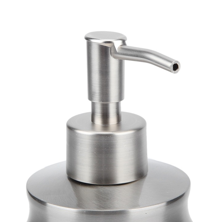 Rozsdamentes acél szappanadagoló, 390ml, fürdőszobába vagy konyhába, többfunkciós készlet