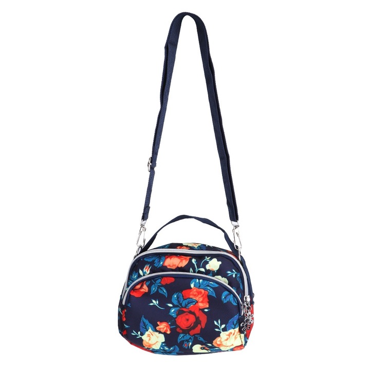 Női táska, longziming, virágmintás, vízálló, 20x17x8cm