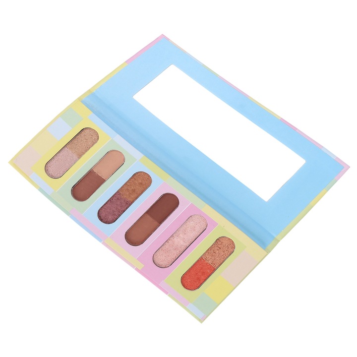 Matt és csillogó szemhéjfesték paletta, 12 szín, 12 g, többszínű