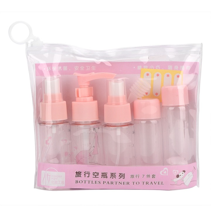 Újrafelhasználható szórófejes adagoló folyadékokhoz, rózsaszín, 100 ml