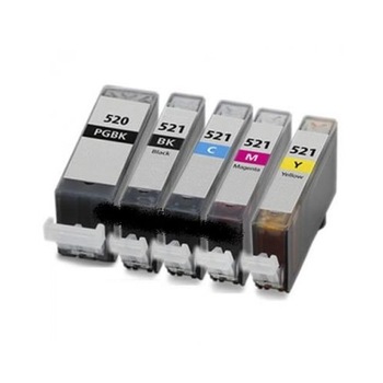 Set 5 cartuse Canon compatibile PGI520 Bk/CLI521Bk/CLI521C/CLI521M/CLI521Y Set 5 cartuse Canon compatibile PGI520 Bk/CLI521Bk/CLI521C/CLI521M/CLI521Y