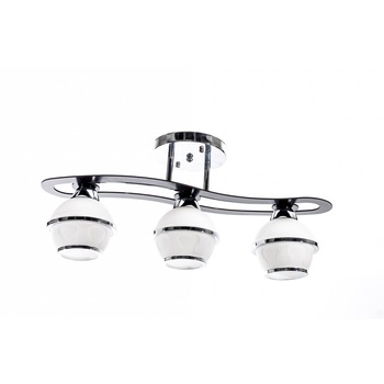 Lustra Orbit 3XE27,argintiu,negru+alb Lustra Orbit 3XE27,argintiu,negru+alb