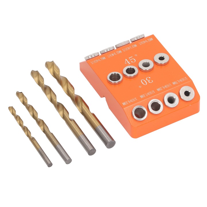 Водач за пробиване под ъгъл, многофункционална алуминиева сплав, 30, 45, 90 градуса, за дървообработване, Enforose