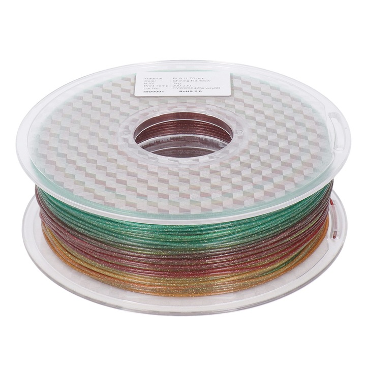 Filament 3D Enforose, 1.75mm, set multicolor, PLA, transparenta ridicata, durabilitate mare