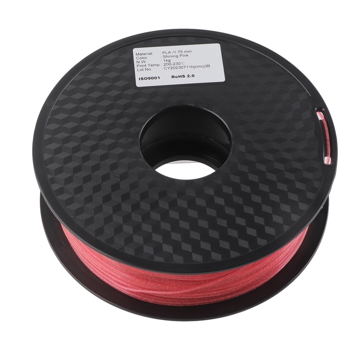 Filament 3D PLA Glitter Pink 1.75mm, Enforose, 30-70mm/s, 200-230°C