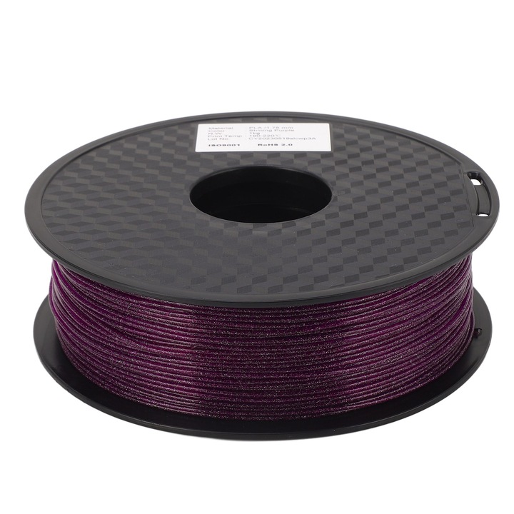 Filament PLA 1.75mm Enforose, violet, pentru imprimare 3D, transparent, rezistent la indoire