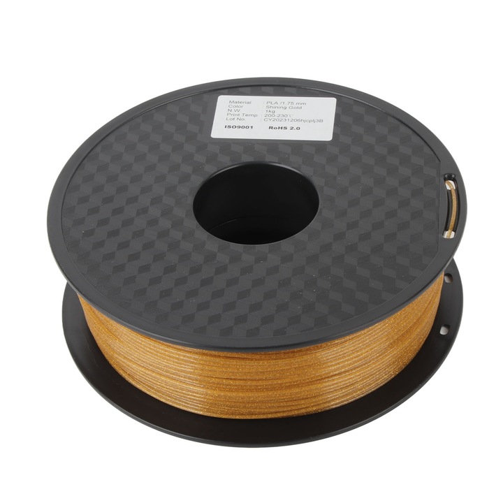 Filament PLA pentru imprimare 3D Enforose, aurie, 1.75mm, set 1