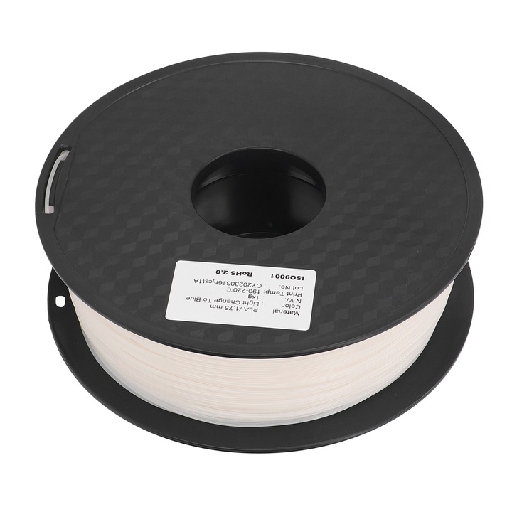 Filament PLA pentru imprimare 3D, Enforose, schimbare de culoare albastra, 1.75mm, rezistent la apa, 30-90mm/s