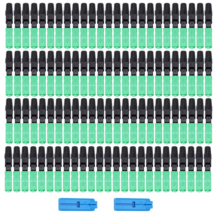Adaptor de conectare rapida SC/APC, Enforose, pentru fibra optica incorporata FTTH, set 100 bucati
