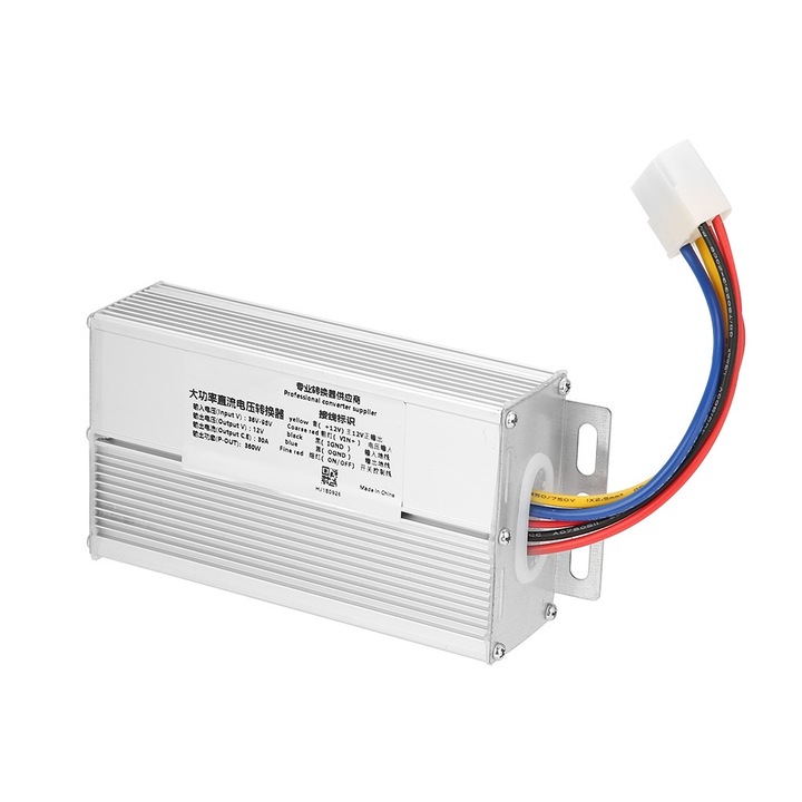 Modul transformator de tensiune 36-96V la 12V, Enforose, 30A, 360W, pentru control industrial