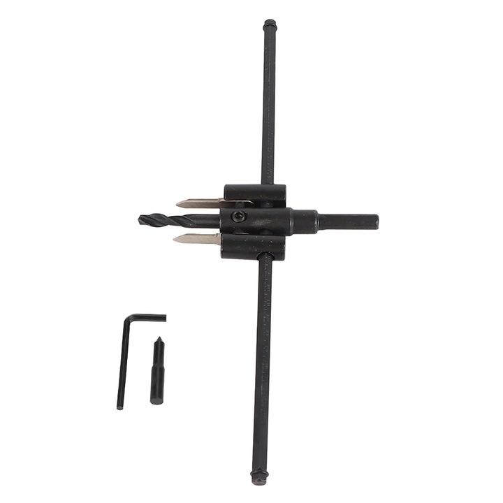 Set de burghie cu disc ajustabil 30-300mm, Enforose, otel aliat, negru