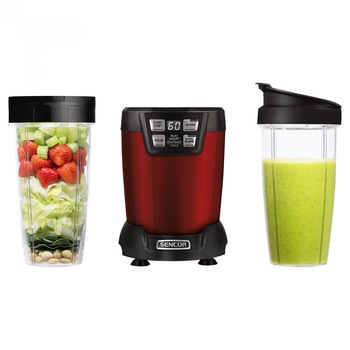 Blender Sencor SNB 6601, 1200 W, 2 recipiente, 3 programe, Rosu Blender Sencor SNB 6601, 1200 W, 2 recipiente, 3 programe, Rosu