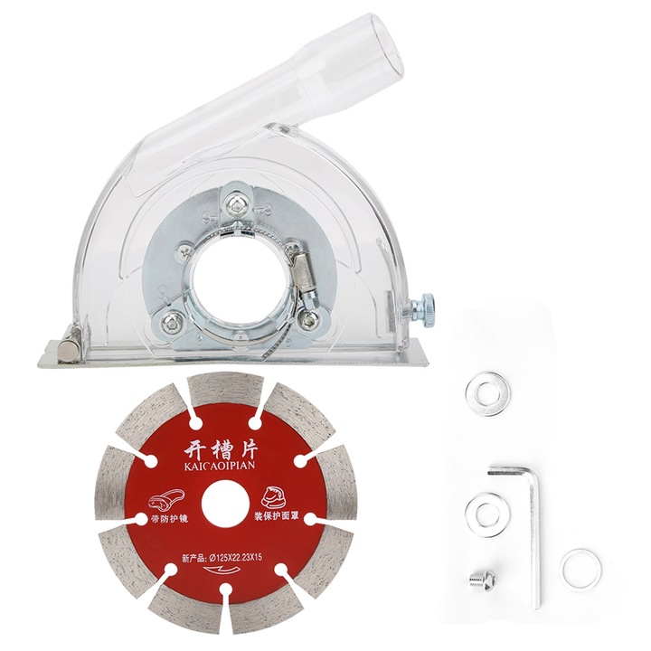 Porvédő Enforose B-110A csiszolóhoz, 125-ös hornyolt tárcsa, csiszoló- és polírozó tartozékok