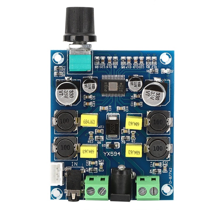 Placa amplificatoare digitala Enforose, 50W+50W, 2 canale, DC12V-24V