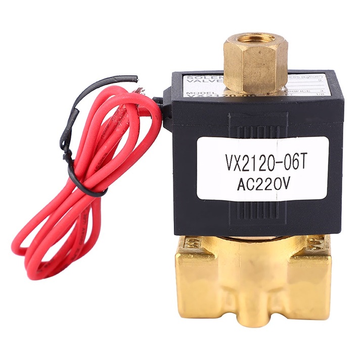Enforose mágnesszelep, VX2120-06T modell, közvetlen működésű, sárgaréz, 0-1.0Mpa, PT1/8, 220V