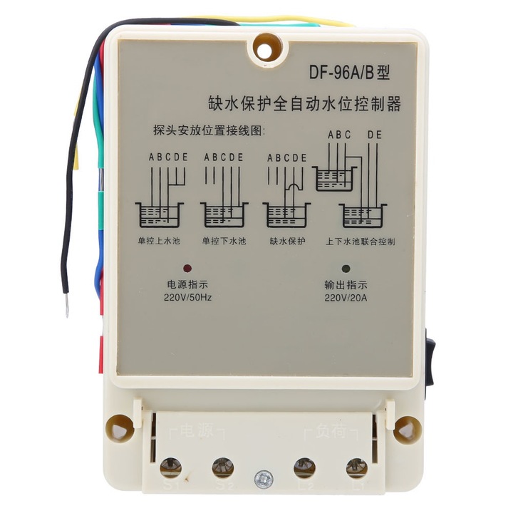 Controler de nivel al apei Multifunctional din plastic PVC Instrument de masurare de inalta precizie 220V, Enforose