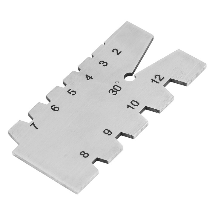 Set de unelte Enforose, gauge filet din otel inoxidabil, 30 grade, dimensiune 7x3.6cm