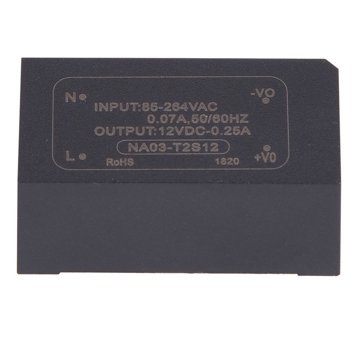 Modul de alimentare izolat AC-DC 85~265VAC la 12VDC Enforose