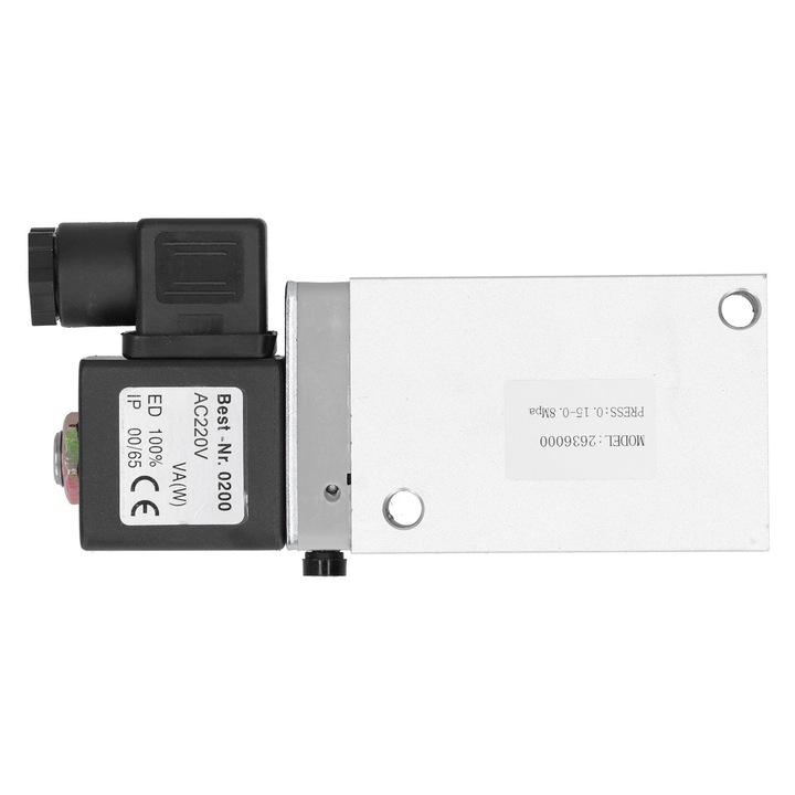 Електрически соленоиден вентил G1/4in Enforose 2 позиции 5-пътен, пилотно управление, 0.15-0.8mpa, AC110/AC220/DC12/DC24, IP65