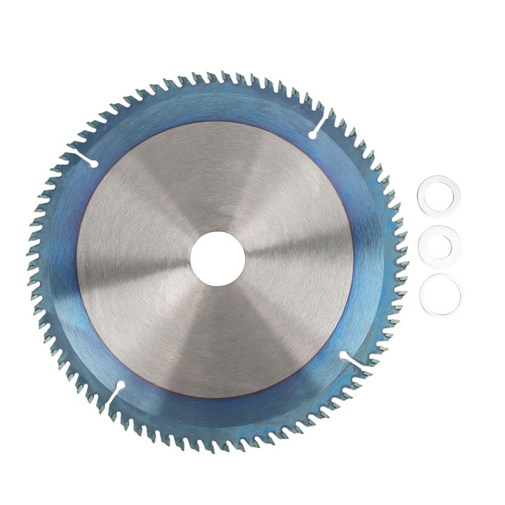 Lama de ferastrau circular cu acoperire albastra Disc cu lama de taiat lemn pentru polizor unghiular (210*2,4*30*80T)