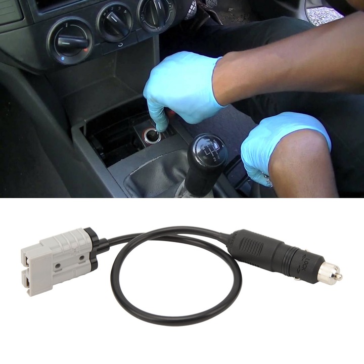 Autós szivargyújtó adapter, hosszú ziming, 40cm, 10A, 12V-24V