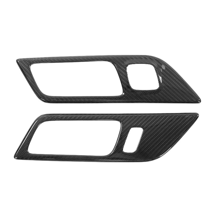 Pár szénszálas száraz csere autó belső ajtókilincs keret borítás Ford Mustang 2015-2021LHD-hez