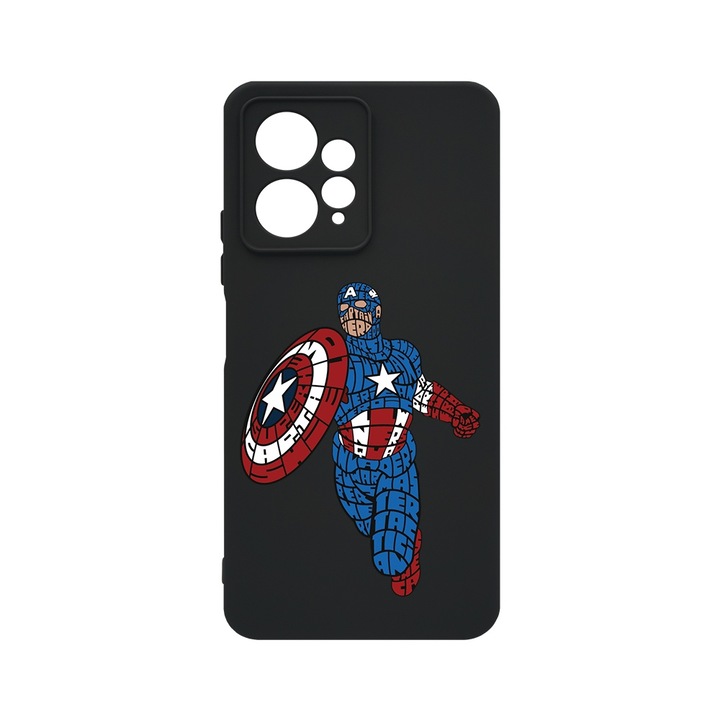 Силиконов калъф BestCase за Xiaomi Redmi Note 12 4G, Calligraphy Stripes Hero, SLIM 1.2MM, Microfiber interior, Premium Soft Liquid Silicone, Black PB 1529